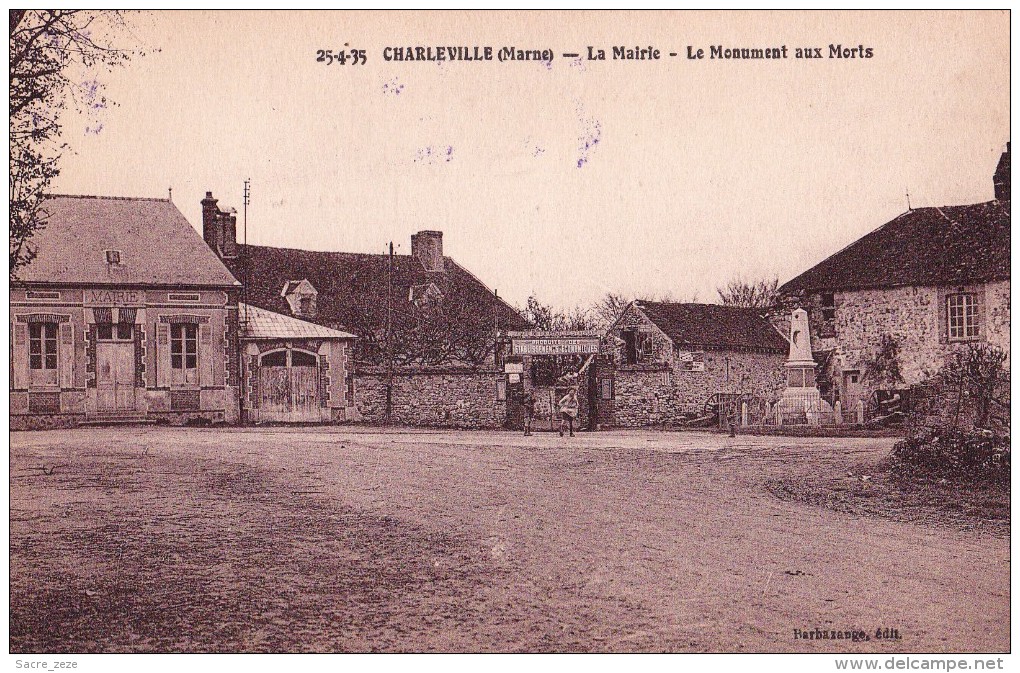 CHARLEVILLE(51)neuve-la Mairie-le Monument Aux Morts-avec Son Négatif-cliché Original - Altri & Non Classificati