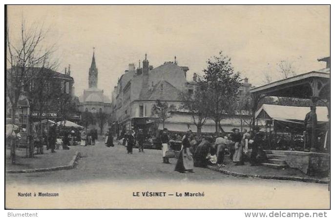 CPA Yvelines Le Vésinet Non Circulé Le Marché - Le Vésinet