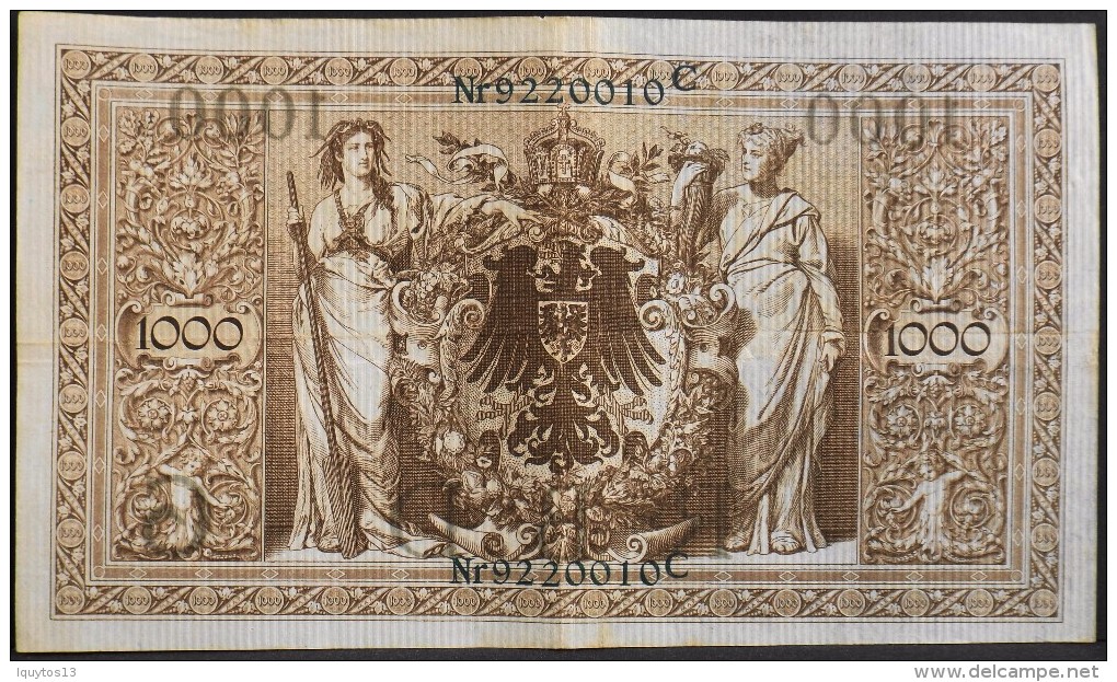 ALLEMAGNE - Reichsbanknote - 1 BILLET De BANQUE De 1000 Mark N° Nr 9220010C - Berlin Le 21 Avril 1910 - - 1.000 Mark