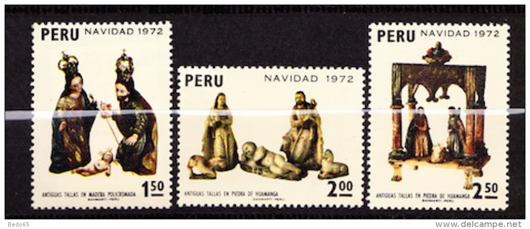 PEROU  N° 574 / 575 / 576  NEUF** TTB  SANS CHARNIERE / MNH PETIT PLIE ANGLE HAUT A GAUCHE SUR N° 575 - Peru