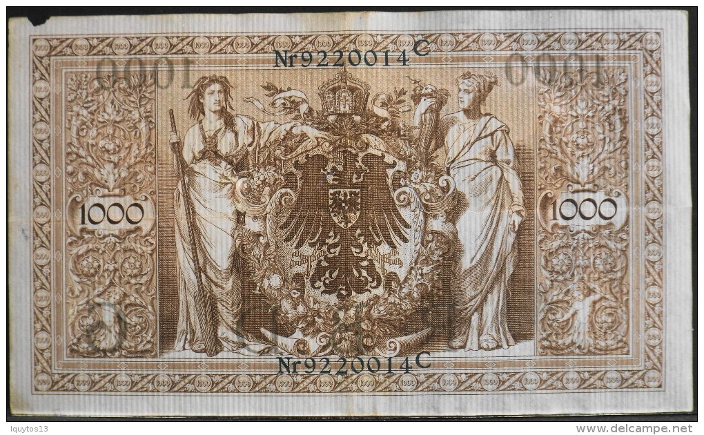 ALLEMAGNE - Reichsbanknote - 1 BILLET De BANQUE De 1000 Mark N° Nr 9220014C - Berlin Le 21 Avril 1910 - - 1.000 Mark