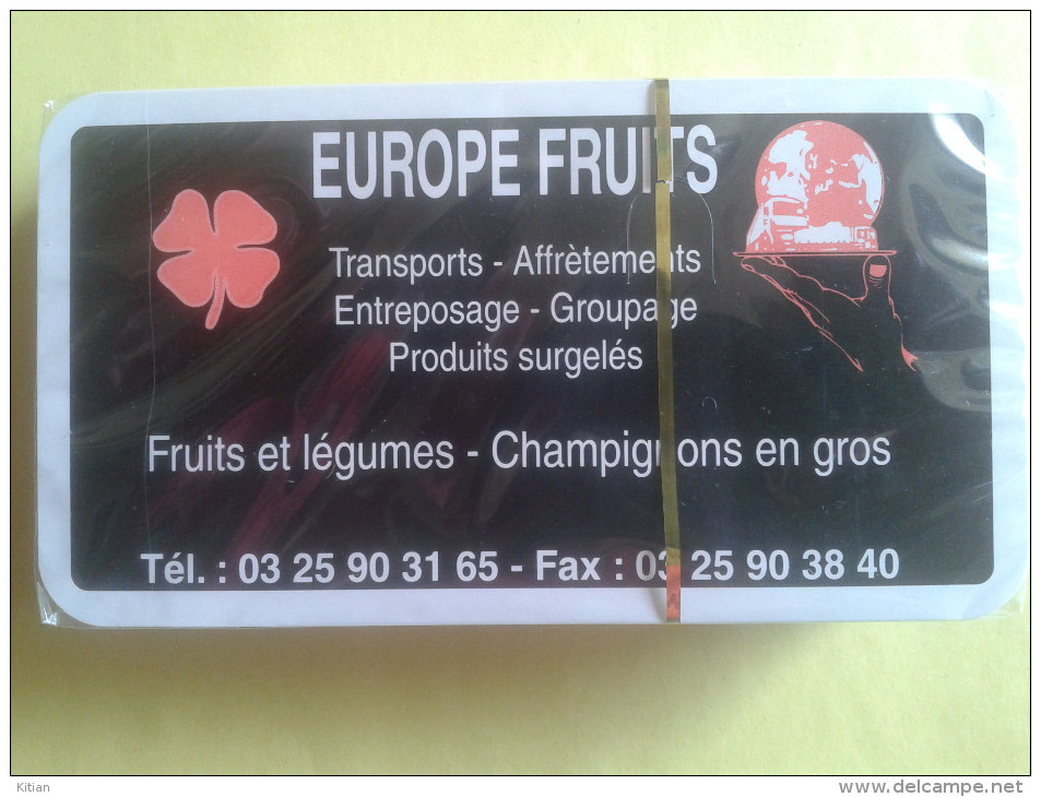 Jeu De Tarot. EUROPE FRUITS Transports, Affrétements, Entreposage, Groupage, Produits Surgélés. Jeu Neuf Sous Blister - Cartes à Jouer Classiques