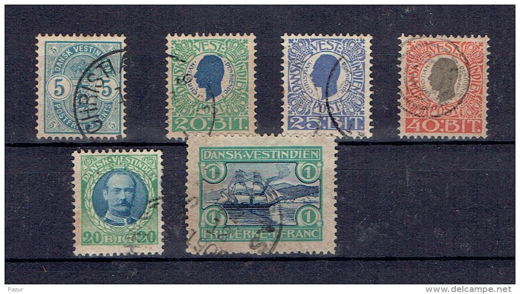 TIMBRES ANTILLES DANOISES - OB - N° 18 - 29 - 30 - 31 - 33 - 39 - TB - 1900 - Danimarca (Antille)