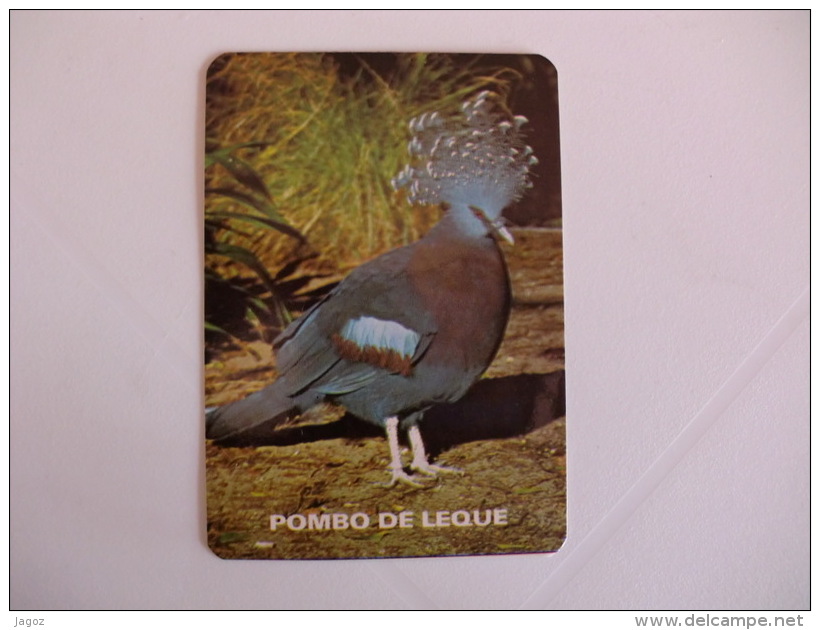 Birds Pigeon Pombo De Leque Portugal Portuguese Pocket Calendar 1986 - Klein Formaat: 1981-90