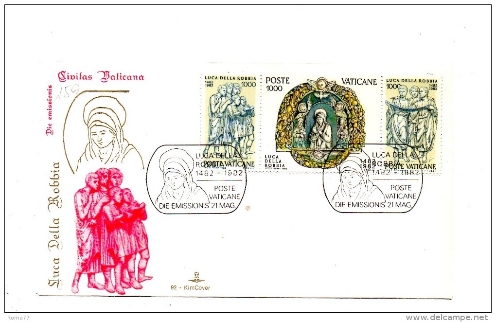 Fh159 - VATICANO 1982 ,  LUCA DELLA ROBBIA - FDC