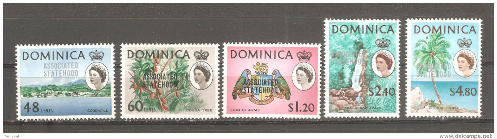 Sellos Nº 218/22 Dominica - Dominique (...-1978)