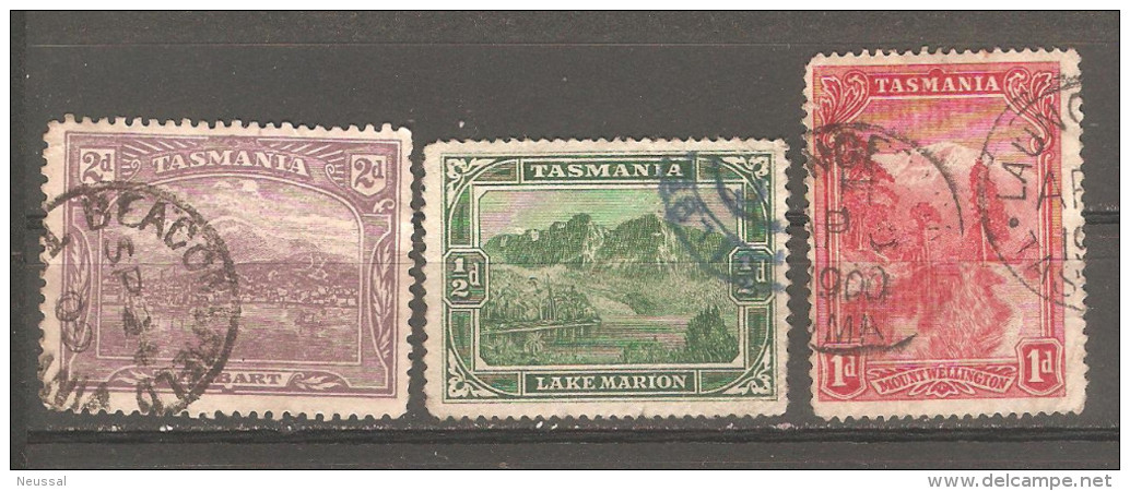 Sellos Nº 59/61 Tasmania - Usados