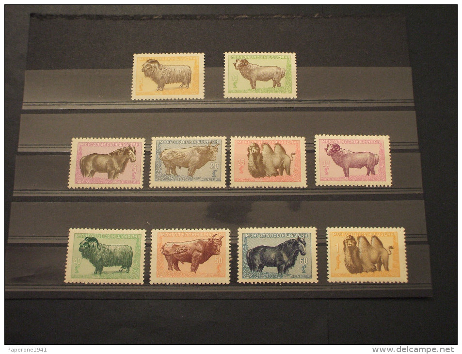 MONGOLIA - 1958 ANIMALI 10 VALORI - NUOVI(++) - Mongolia