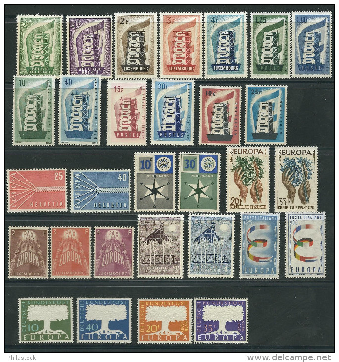 EUROPA Collection 1956  à 1960 Complet ** - Collections