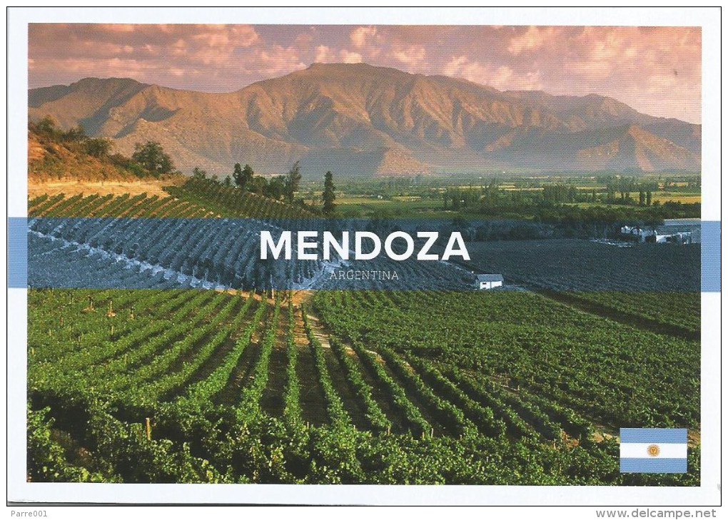 Argentina 2016 Mendoza Football Oil Drilling Elections Democracy Viewcard - Covers & Documents
