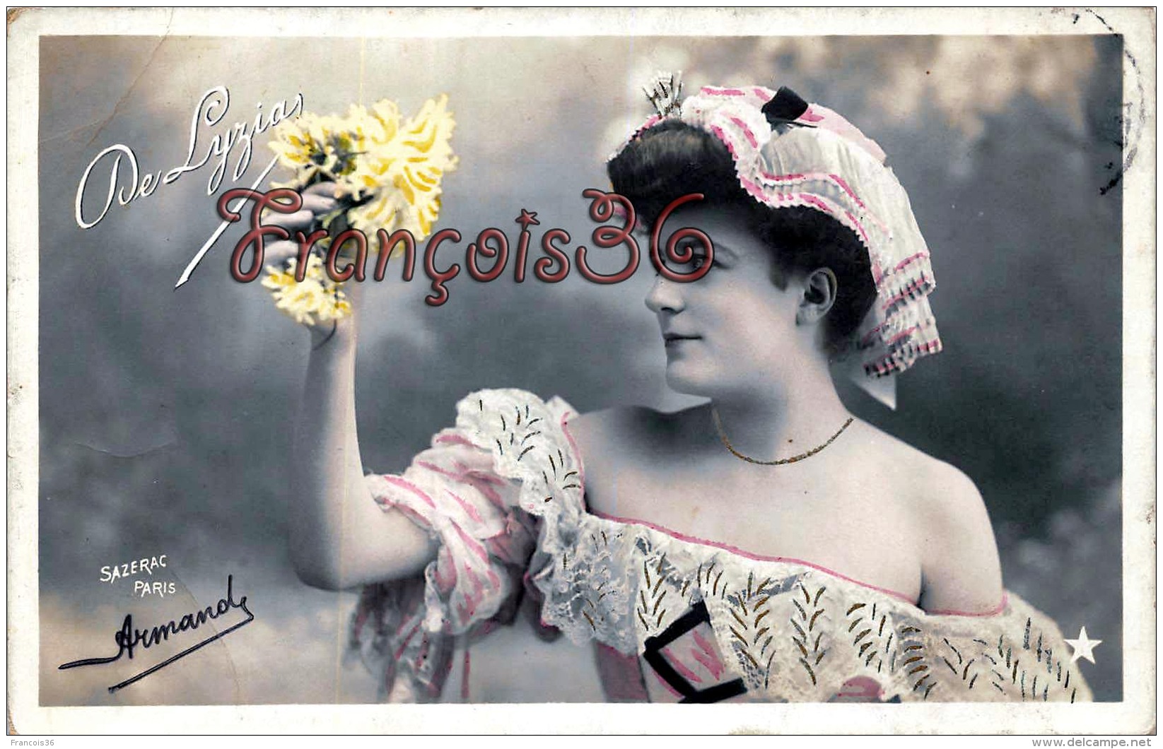 CPA Jolie Fille - Frau - Lady - Jeune Fille Artiste De Lyziar De Lizia Par Sazerac Theatre Paris 1906 - Artiesten