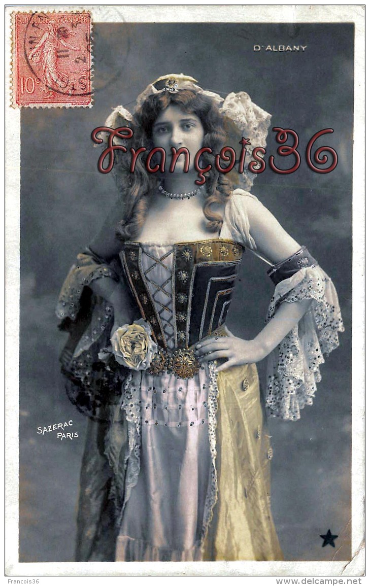 CPA Jolie Fille - Frau - Lady - Jeune Fille Artiste D'Albany Par Sazerac Theatre Paris - Artiesten