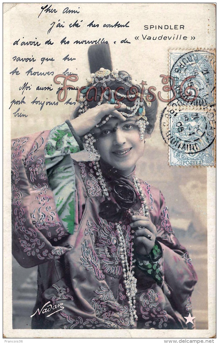 CPA Jolie Fille - Frau - Lady - Jeune Fille Artiste Splindler Vaudeville Par Nadar Theatre Paris - 1905 - Entertainers