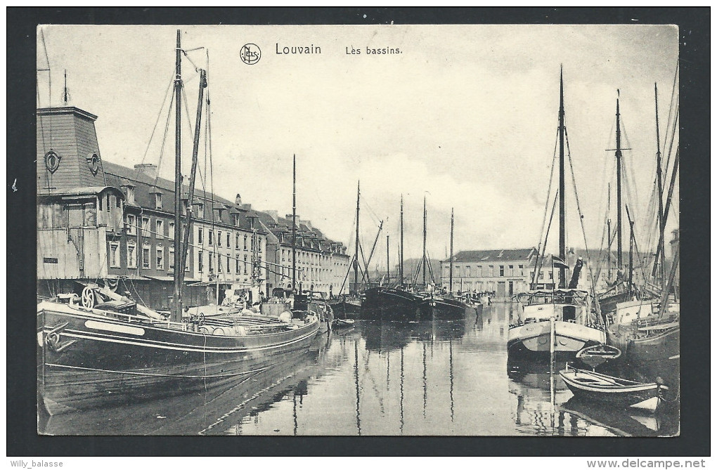 CPA - LOUVAIN - LEUVEN - Les Bassins - Cachet Militaire - Nels   // - Leuven