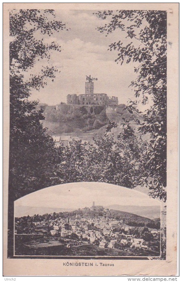 AK Königstein Im Taunus - Mehrbildkarte - Ruine - 1920 (23046) - Koenigstein