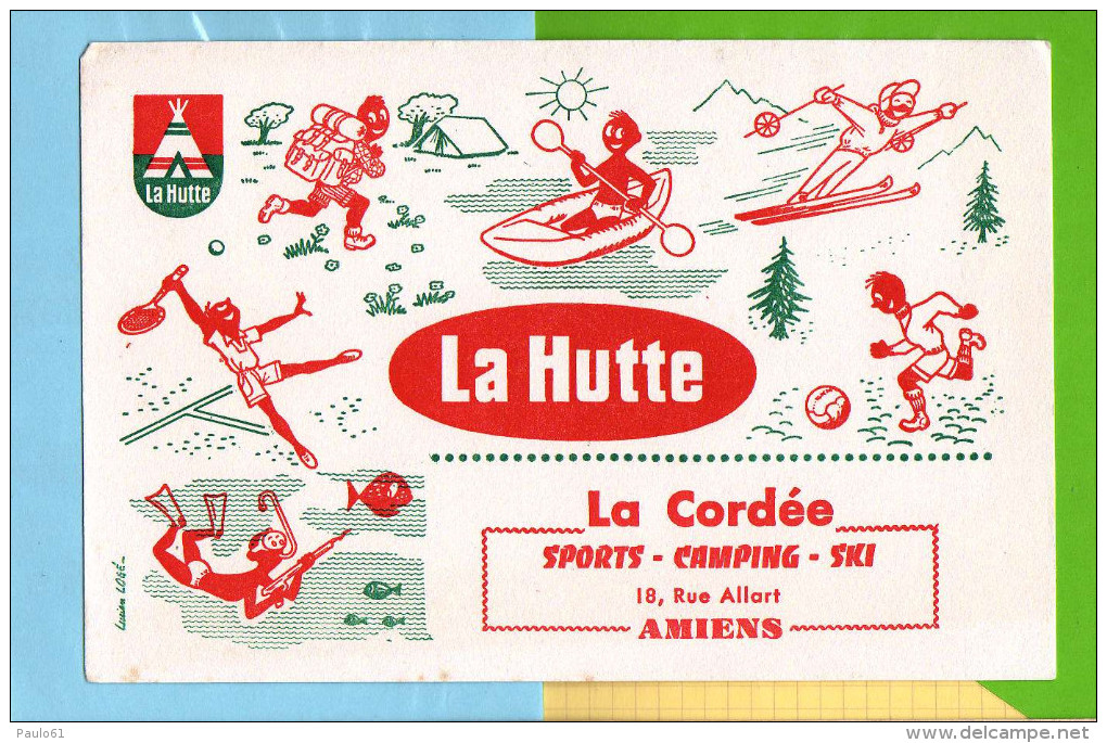 Buvard & Blotting Paper : La HUTTE  La Cordée AMIENS  Differents Sports - Sports