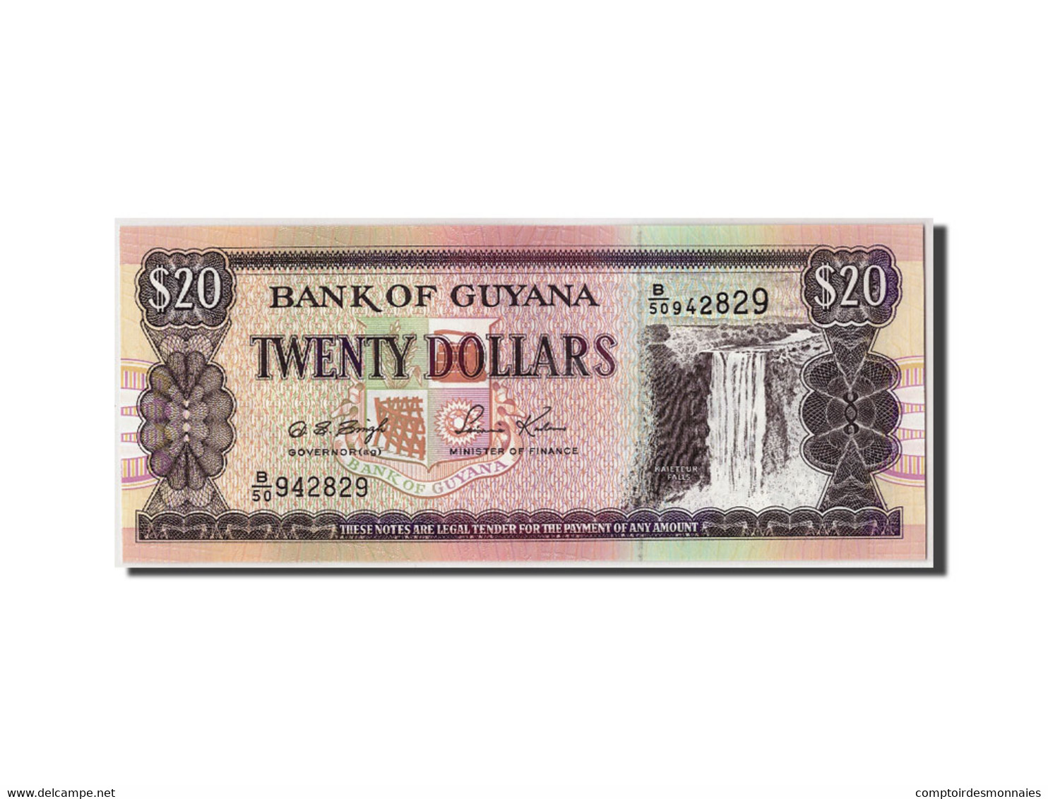 Billet, Guyana, 20 Dollars, Undated (1996), KM:30b, NEUF - Guyana