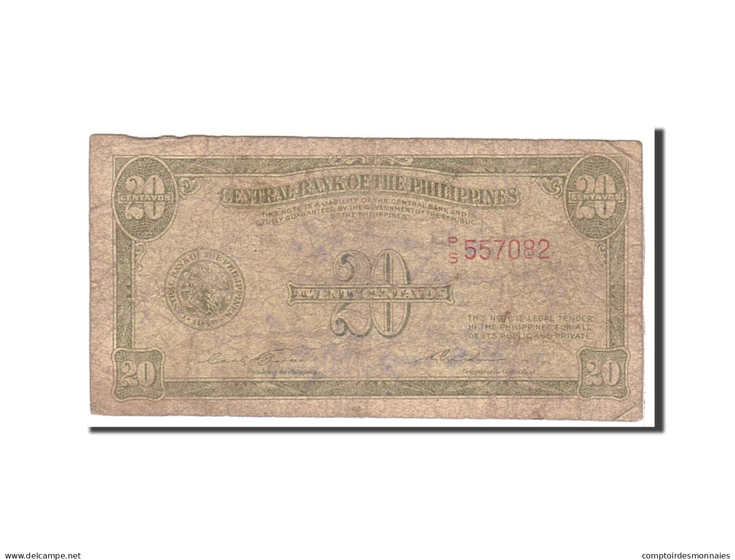 Billet, Philippines, 20 Centavos, Undated, Undated, KM:130a, B - Philippines