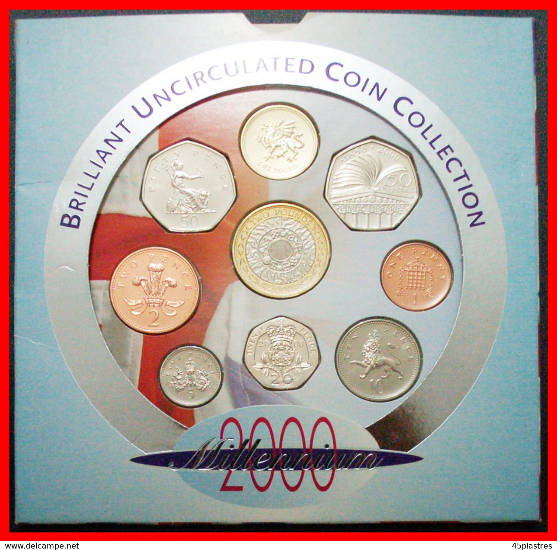 • ERROR MILLENNIUM: GREAT BRITAIN ★ BRILLIANT UNCIRCULATED COIN COLLECTION 2000 W/ COA! LOW START ★ NO RESERVE! - Mint Sets & Proof Sets