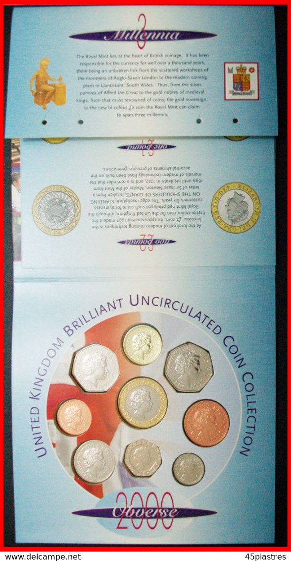 • ERROR MILLENNIUM: GREAT BRITAIN ★ BRILLIANT UNCIRCULATED COIN COLLECTION 2000 W/ COA! LOW START ★ NO RESERVE! - Mint Sets & Proof Sets