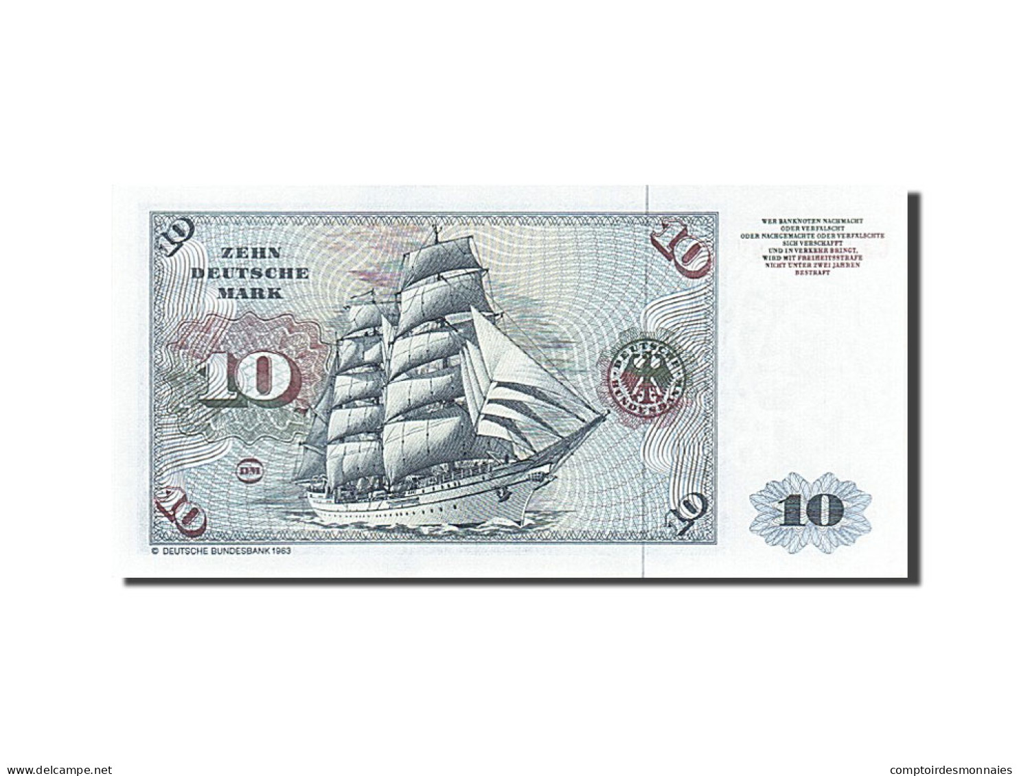 Billet, République Fédérale Allemande, 10 Deutsche Mark, 1970-1980 - 10 Deutsche Mark