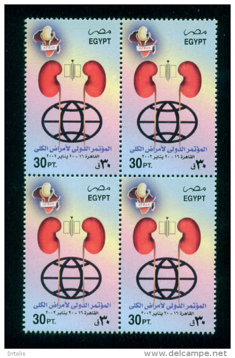 EGYPT / 2002 / MEDICINE / KIDNEYS / NEPHROLOGY / MAP / MNH / VF - Unused Stamps