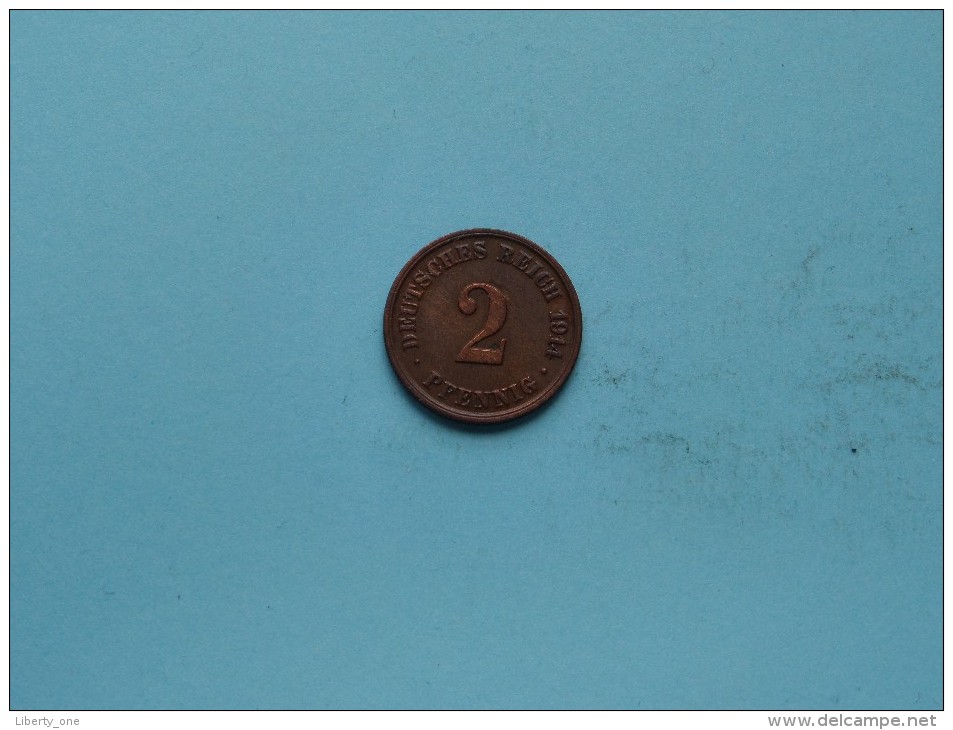 1914 J - 2 Pfennig - KM 16 ( Uncleaned Coin / For Grade, Please See Photo ) !! - 1 Pfennig