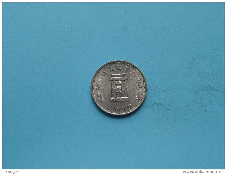 1977 - 5 Cents - KM 10 ( Uncleaned Coin / For Grade, Please See Photo ) !! - Malta