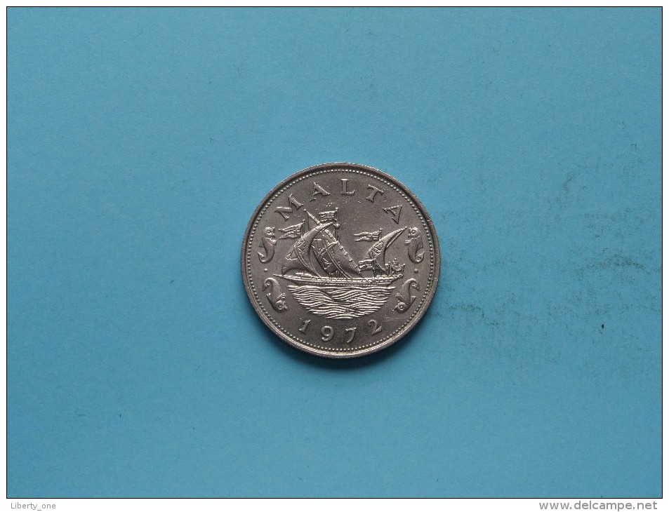 1972 - 10 Cents - KM 11 ( Uncleaned Coin / For Grade, Please See Photo ) !! - Malte