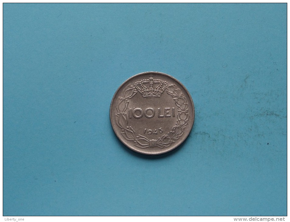 1943 - 100 Lei - KM 64 ( Uncleaned Coin / For Grade, Please See Photo ) !! - Romania