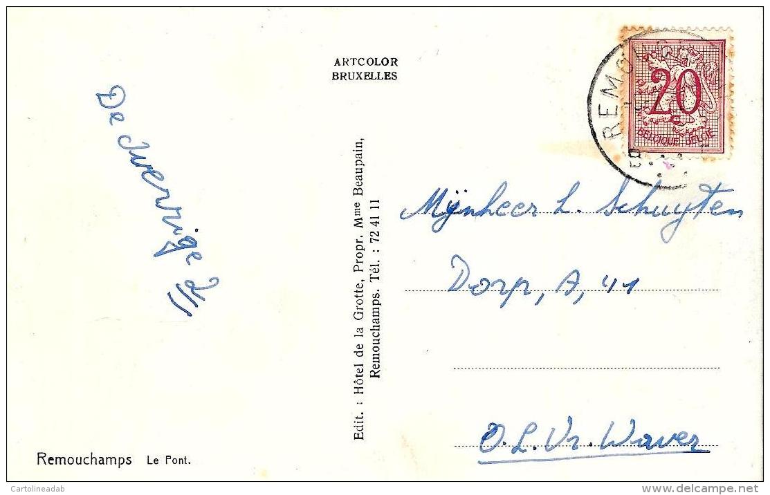 [DC2852] CPA - BELGIO - REMOUCHAMPS LE PONT - Viaggiata - Old Postcard - Aywaille