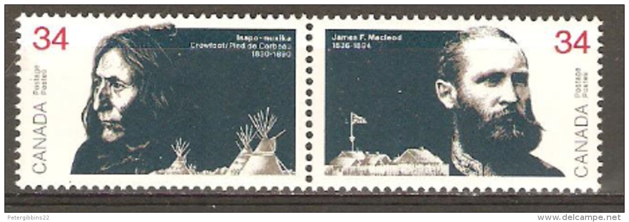 Canada 1986 SG 1214-15 Founders Of  Canadian West Unmounted Mint. - Postal History