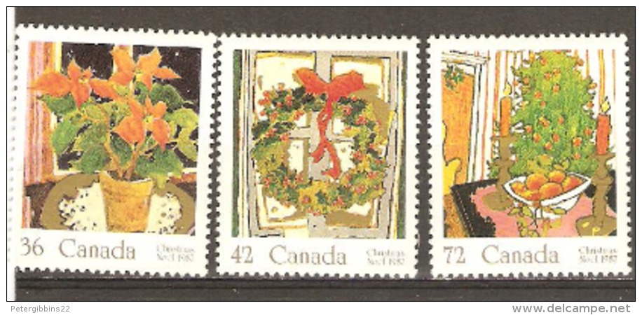 Canada 1987 SG 1255-57 Christmas  Unmounted Mint. - Historia Postale