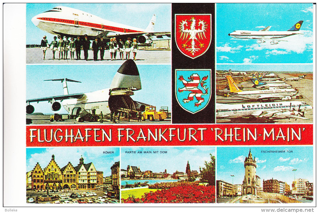 Berlin - Carte Postale De 1976 - Oblitération Frankfurt Am Main - Avions - Zeppelins - Expo Aérophila 76 - Briefe U. Dokumente