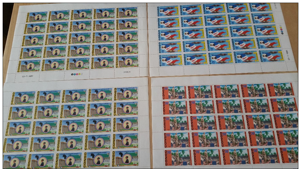 4 FEUILLES ENTIERES NEUVES ** MNH COMPLETE SHEET YT 933 (x2) 934 935 DE GAULLE 1991 / FREE SHIPPING R - Ungebraucht