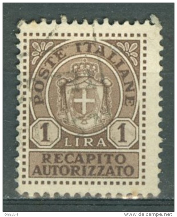 ITALIA - LUOGOTENENZA - RECAPITO 1945: Sassone 7, O - FREE SHIPPING ABOVE 10 EURO - Fiscali