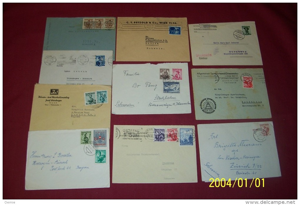 LOT DE 10  LETTRES D´AUTRICHE  DESTINATION DIVERSE  )) LOT 14 - Sammlungen