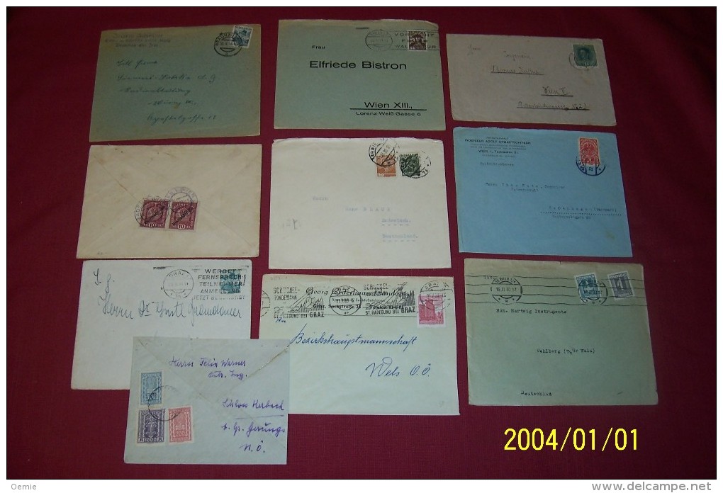 LOT DE 10  LETTRES D´AUTRICHE  DESTINATION DIVERSE  )) LOT 14 - Colecciones