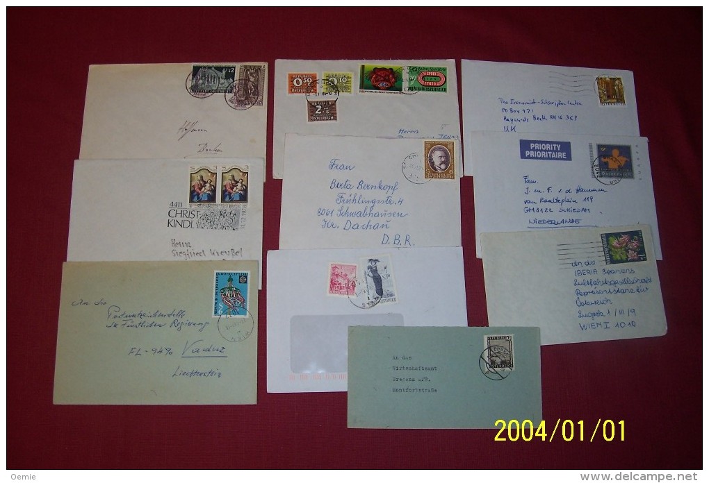 LOT DE 10  LETTRES D´AUTRICHE  DESTINATION DIVERSE  )) LOT 14 - Colecciones