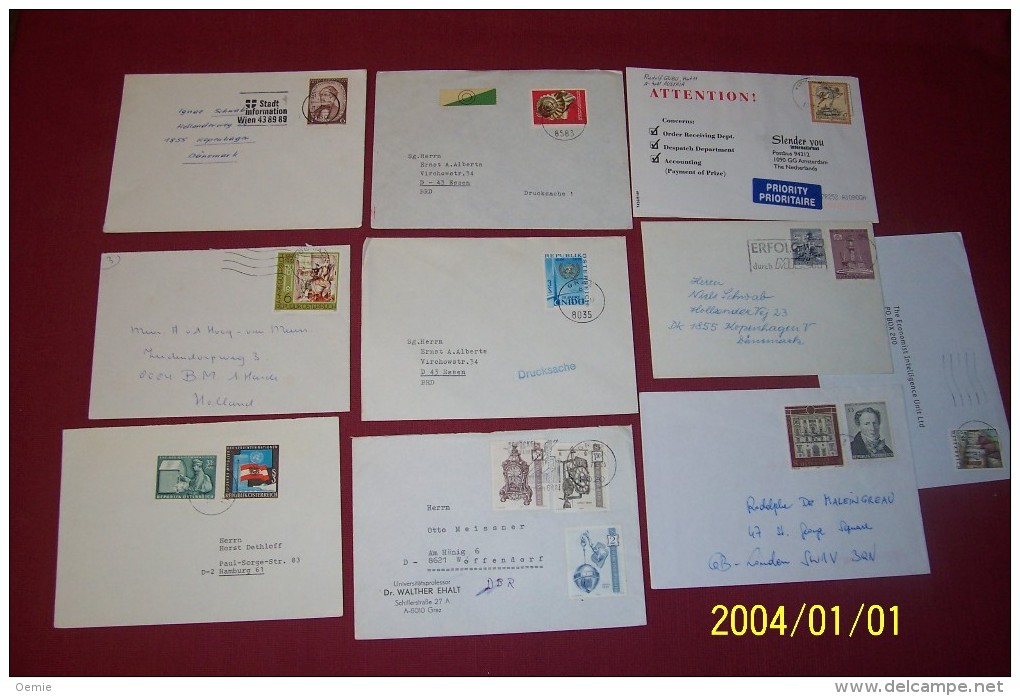 LOT DE 10  LETTRES D´AUTRICHE  DESTINATION DIVERSE  )) LOT 14 - Collections