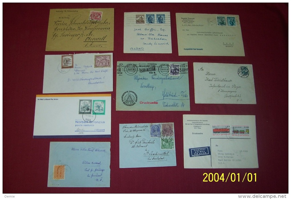 LOT DE 10  LETTRES D´AUTRICHE  DESTINATION DIVERSE  )) LOT 14 - Colecciones