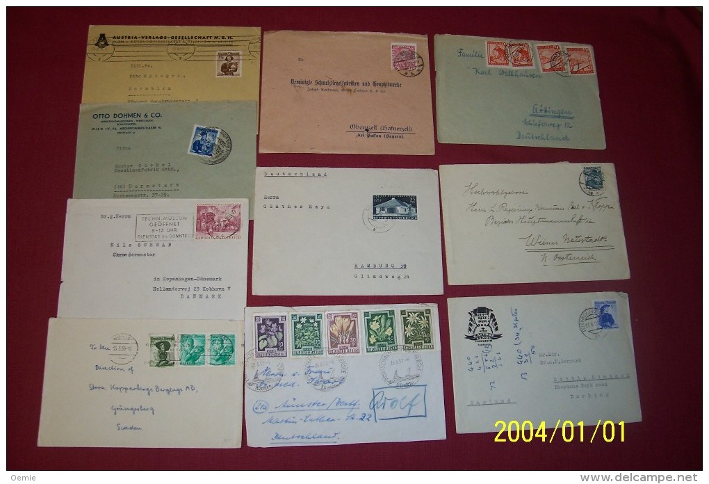 LOT DE 10  LETTRES D´AUTRICHE  DESTINATION DIVERSE  )) LOT 14 - Colecciones