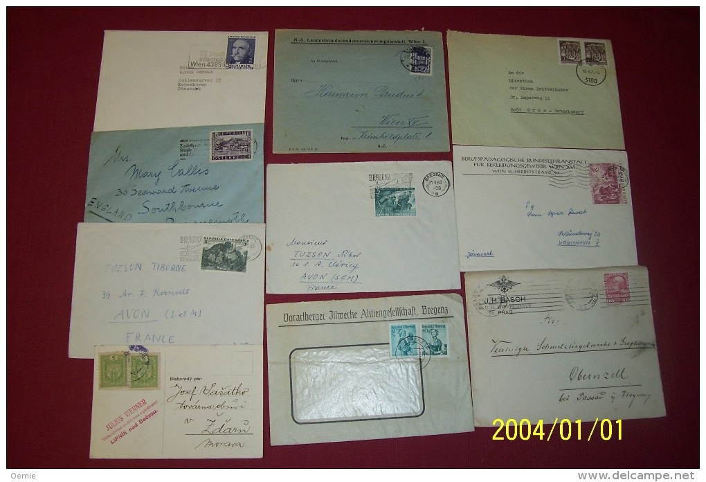 LOT DE 10  LETTRES D´AUTRICHE  DESTINATION DIVERSE  )) LOT 14 - Colecciones