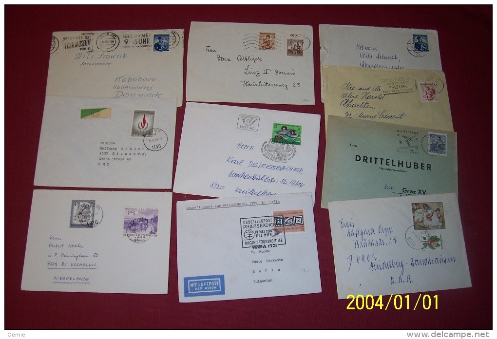 LOT DE 10  LETTRES D´AUTRICHE  DESTINATION DIVERSE  )) LOT 14 - Collections