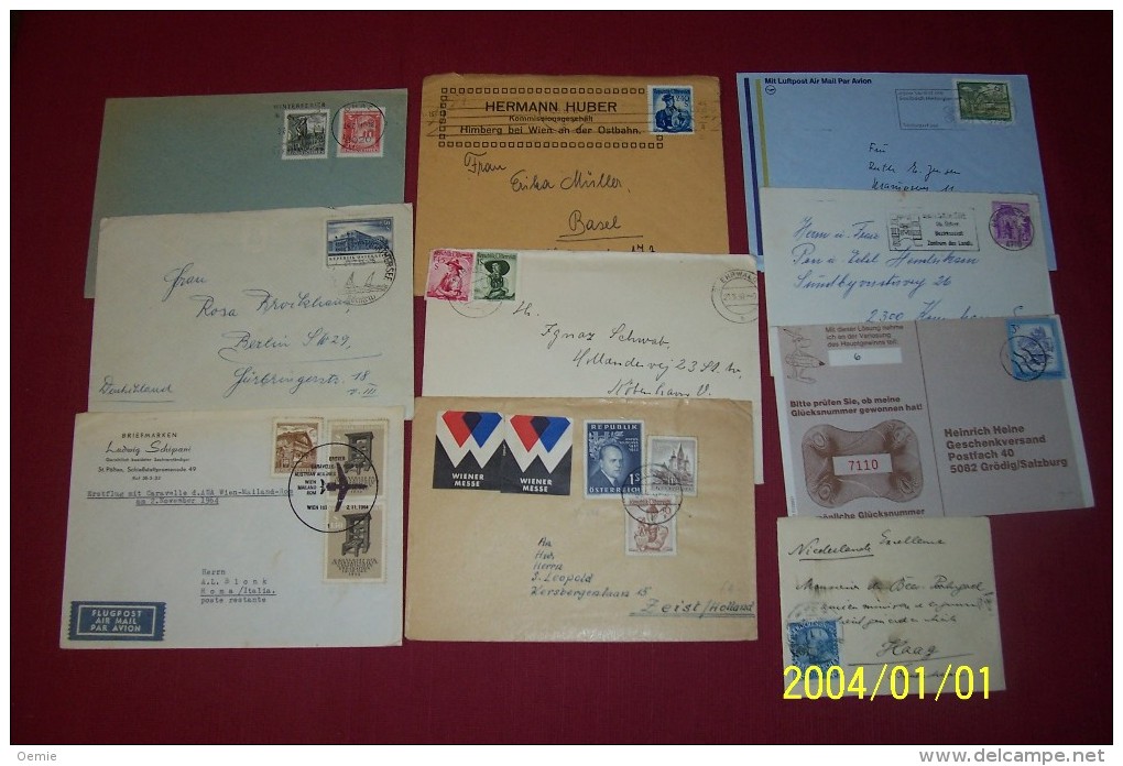 LOT DE 10  LETTRES D´AUTRICHE  DESTINATION DIVERSE  )) LOT 14 - Sammlungen