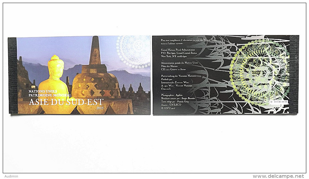 UNO-Genf 914/9 MH/booklet 18 Oo/ESST, UNESCO-Welterbe: Südostasien - Postzegelboekjes