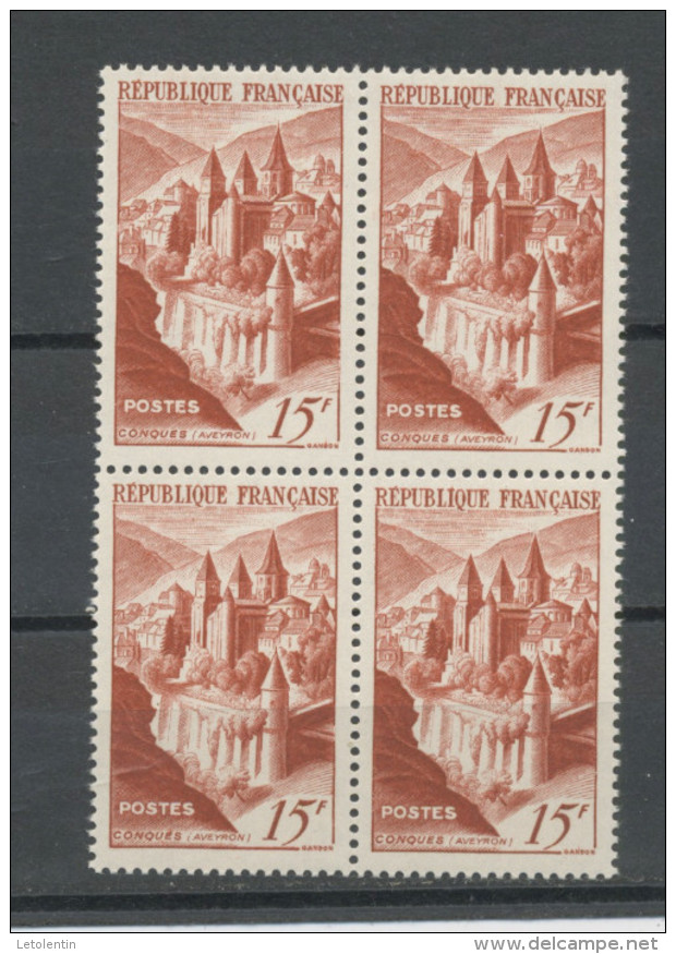 FRANCE -  CONQUES - N° Yvert  792** EN BLOC DE 4 - Unused Stamps