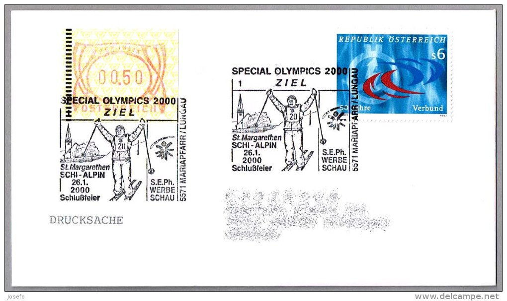SPECIAL OLYMPICS 2000 - ZIEL. Schlussfeier. Mariapfarr 2000 - Handisport