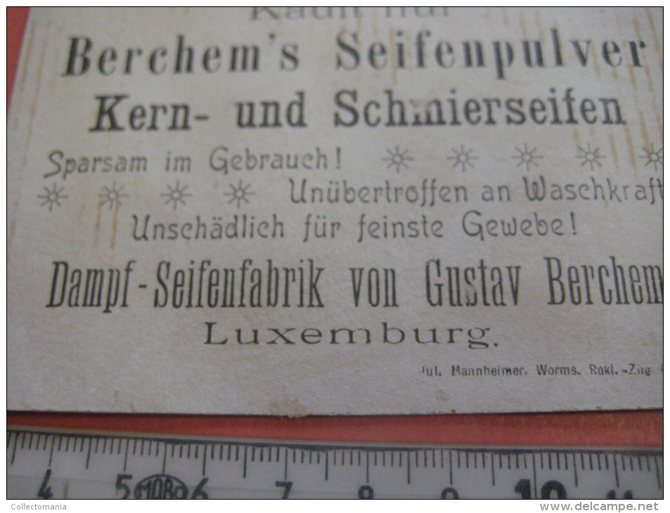 Luxemburg Keine POSTKARTEN  Dampf Seifenfabrik Gustav Berchem's - 6 Chromos SERIE Litho  Vexierbilder  -  1 Carte Visite - Luxembourg