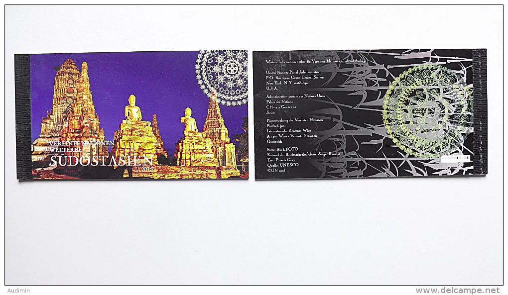 UNO-Wien 886/91 MH/booklet 18 Oo/ESST, UNESCO-Welterbe: Südostasien - Postzegelboekjes